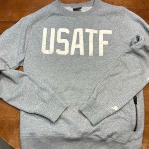 Nike Black Tag USATF Crewneck Sweatshirt Medium Gray